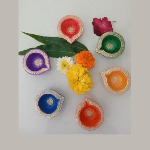 Pushp Gold Terracotta Diya